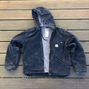 Carhartt Sherpa Shearling Lined Women’s Jacket Medium Hooded Coat